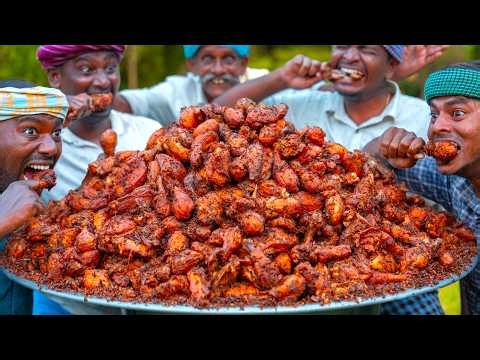 HOT & SPICY CHICKEN | Vizhinjam Chicken Fry Recipe Cooking & Eating in Village | Kerala Popular Food