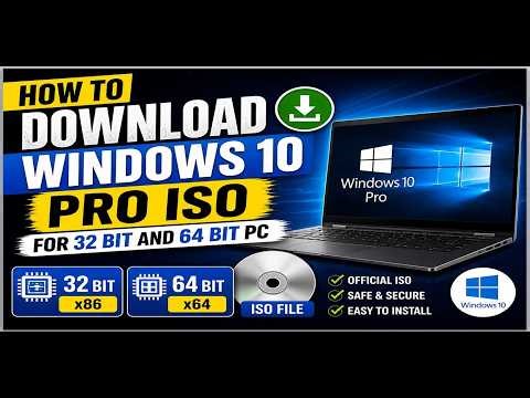 How to Download Windows 10 Pro ISO for 32 Bit and 64 Bit PC