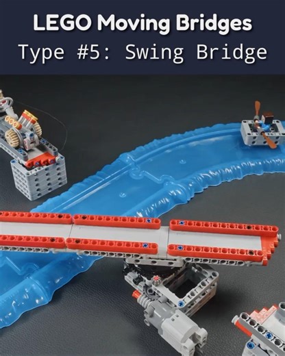 LEGO Moving Bridges #5 – Swing Bridge Mechanism