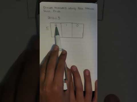 How to Divide Numbers using the Box Method Practice Problem #math