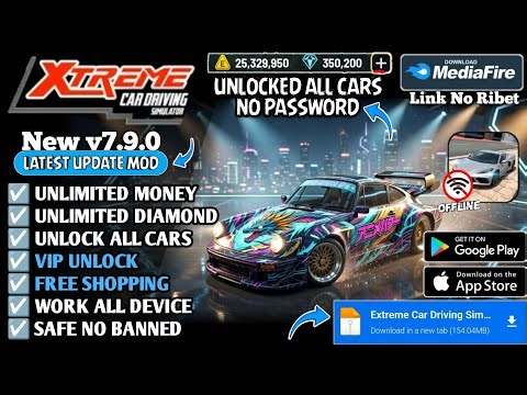Extreme Car Driving Simulator Mod Apk v7.9.0 Terbaru 2026 - Unlimited Money & Unlocked All Cars