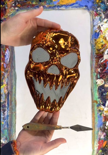 Replying to @《☆★DUMMY SUPERIOR★☆》 Spooky Reflective Pumpkin Mask (Color Match) VERY DIFFICULT #spooky #salem #pumpkinseason #halloween #colortheory