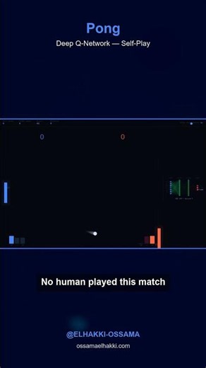 No human played this match — Pong AI #Shorts