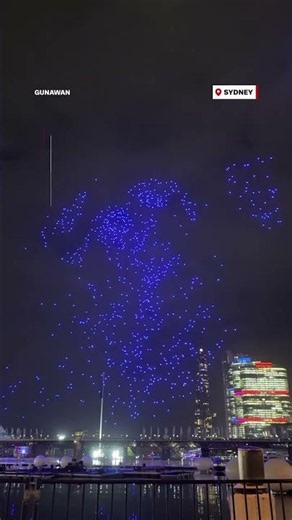 Drones fall from sky during light show