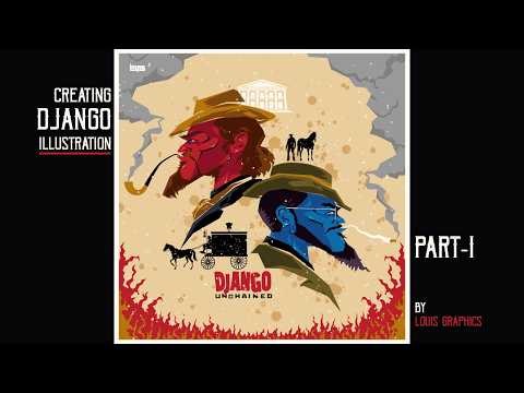 Vector Illustration Process Video of Django (Part-1)