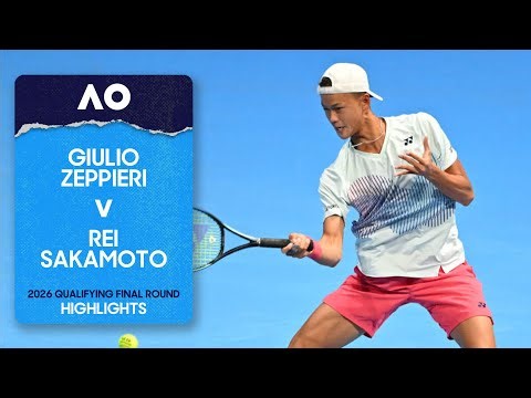 Giulio Zeppieri v Rei Sakamoto Highlights | Australian Open 2026 Qualifying Final Round
