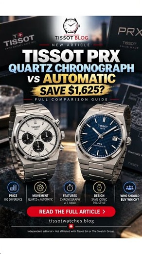 Tissot PRX Quartz vs Automatic Chronograph: Save $1,625?