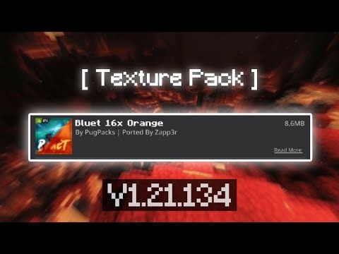 BLUET 16x [ Orange Sky ] 🔥 Best PvP Texture Pack For MCPE 1.21+ | Easy PvP + Custom Mace ⚔️