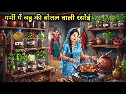 गर्मी में बहू की बोतल वाली रसोई || Kitchen With Daughter-In-Law's Bottle In Summer || Cartoon Video