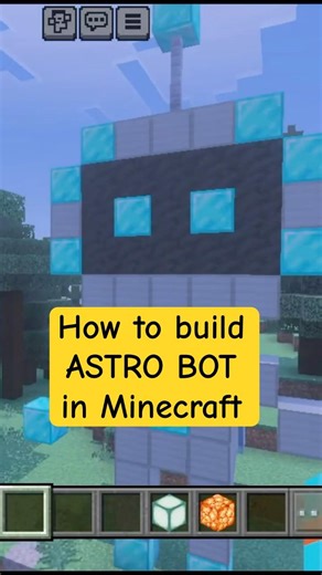 How to Build ASTRO BOT in Minecraft! 🤖💎 #tutorial #shorts