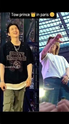 both very attractive and fashionable 👑💜look in Paris #bts