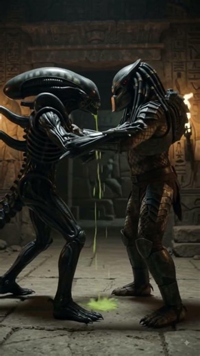 Aliens Vs Predator #aliensvspredator2 #ai#viralshorts #shorts #pyramidfight