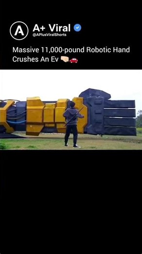 Massive 11,000-Pound Robotic Hand Crushes EV