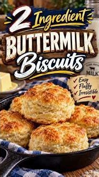 I Made Biscuits With ONLY 2 Ingredients… How Are They THIS FLUFFY?! 😳🔥 #ButtermilkBiscuits #Recipe