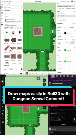 Quickly Create Maps with Dungeon Scrawl Connect for Roll20
