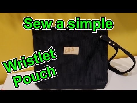 How to sew a simple black pouch with rivets and eyelet/grommet