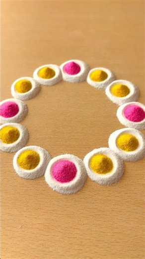 Simple Rangoli | Satisfying Rangoli | Easy Rangoli Tips and Tricks | ASMR #rangoli #satisfying #asmr