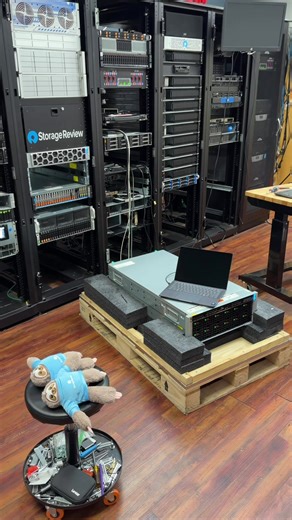 Why not run a nice GPU server on the floor…in the shipping container? #dell #ai #intel