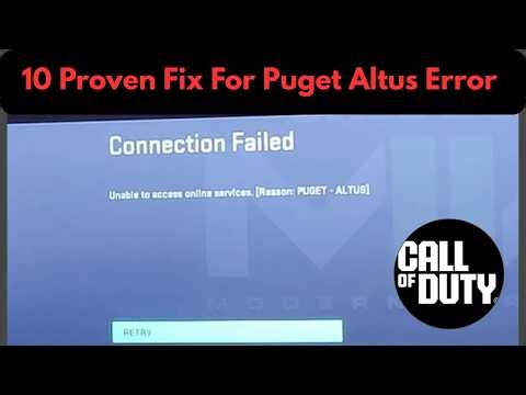 How To Fix Puget Altus Error | COD Not Working | Unable to Access Online Services Fix