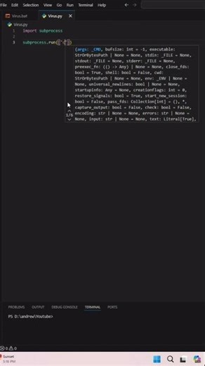 Making unreal virus using python