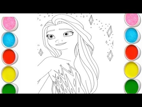 How to Draw Elsa ❄️ Easy Step by Step | Elsa Drawing for Beginners