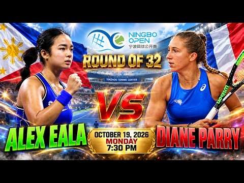 🔴LIVE TENNIS! ALEX EALA vs DAINE PARRY •󠁏 ROUND OF 32 - 2026 NINGBO OPEN •󠁏 COMMENTARY & WATCHALONG