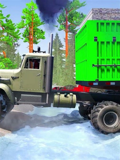 Massive Truck vs Impossible Snow #mudrunner #snowrunner #shorts
