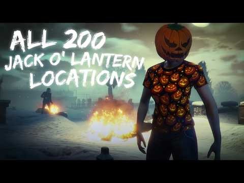 ALL 200 JACK O' LANTERN LOCATIONS GUIDE in GTA 5 Online Unlock Horror Pumpkin Mask & Pumpkin Tee