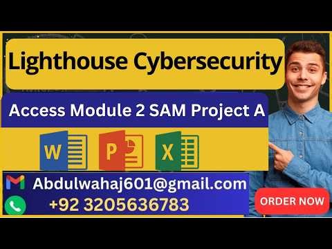 Lighthouse Cybersecurity Access Module 2 SAM Project A (SOLVED)