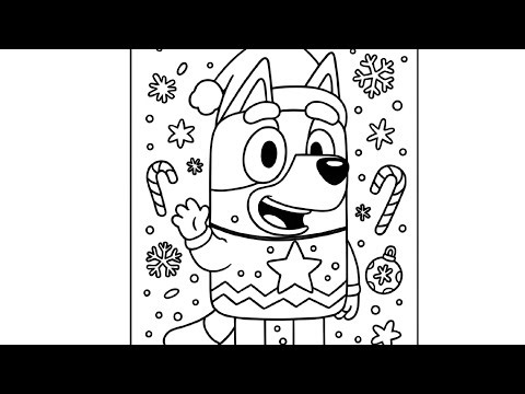 Bluey Drawing Easy, Bluey Coloring Easy, Bluey Drawing and Coloring Pages for Kids