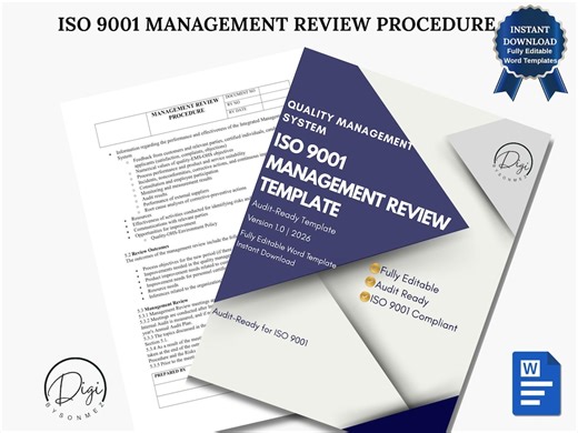 ISO 9001 Management Review Template | Editable Word Procedure | Audit Ready QMS Document - Etsy Australia