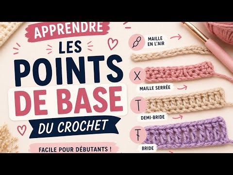 Apprendre les points de base au crochet 😊 tuto pour les débutants 🥰