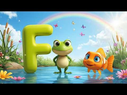 F is for Frog and Fish | Letter F Phonics Song | ABC Learning for Kids | Preschool Educational Song
