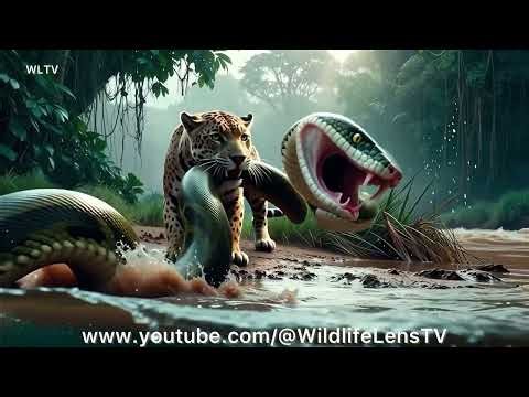 Giant Anaconda vs Jaguar — Amazon’s Deadliest Rivalry@wildlifeLensTV 