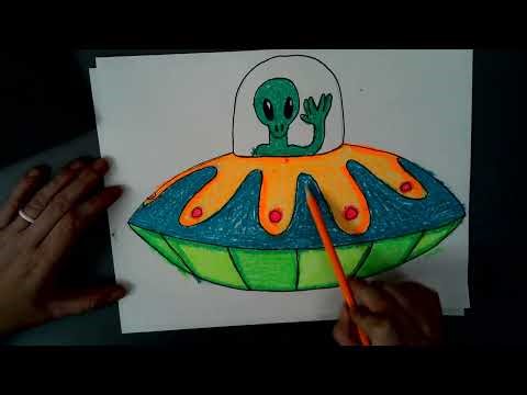 How to Draw- Alien in UFO (Alien Abduction Project pt. 1)