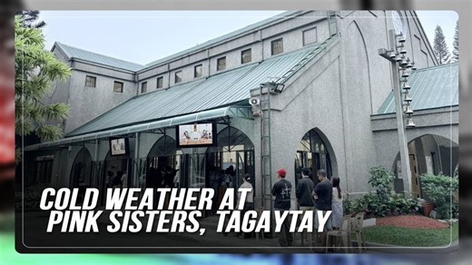 Malamig na panahon ang sumalubong sa mga nagsimba sa Pink Sisters Convent and Chapel sa Tagaytay City ngayong unang Biyernes ng taon, January 2, 2025. – Ulat ni Christopher Sitson, ABS-CBN News | ABS-CBN News
