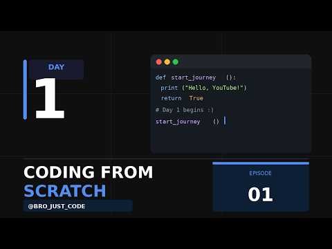 Python for Beginners - Day 1 | Start Coding from Scratch | BRO_JUST_CODE Ep. 01
