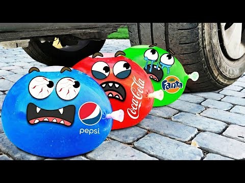 NO! Experiment Car vs Coca-Cola, Pepsi & Fanta Ball | Crushing Crunchy & Soft Things | Woa Doodland