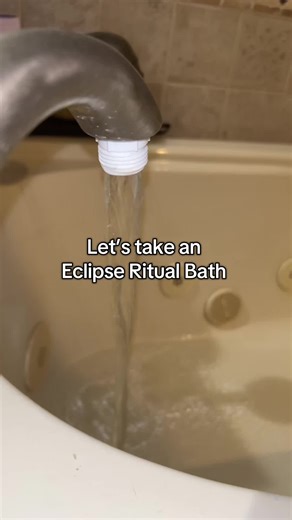 Eclipse ritual bath tutorial! Spiritual hygiene is so important, but especially during eclipse season. Make sure the things the divine is taking from you are things you WANT to get rid of! Be intentional in banishing what does not serve you during this time 💕 products: @Moon Baby Rituals LLC @The Lucid Graveyard @Krystal Kartel #witch #witchcraft #witchtok #ritual #eclipse