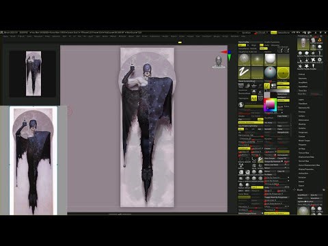 zbrush making process of Brom's illustration