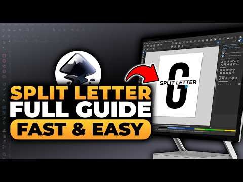 Split Letter in Inkscape (FAST & EASY) | 100% WORKS | NO Yapping, To The Point!