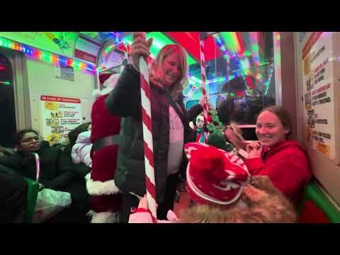 SANTA aboard the SKOKIE Swift Chicago Transit Authority HOLIDAY Train, SKOKIE, Illinois, 12/22/2025