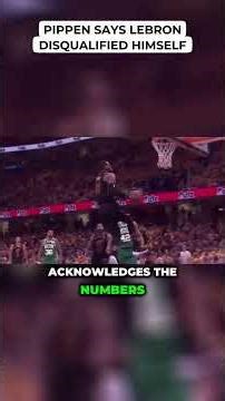 Pippen Says LeBron Disqualified Himself