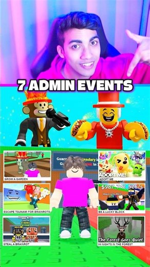 ALL 7 ADMIN EVENTS TIME ON ROBLOX 😱