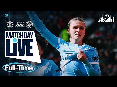 FULL TIME! MIEDEMA DOUBLE AND CASPIRIJ GOAL SEAL DERBY DAY WIN | Man United 0-3 Man City | WSL