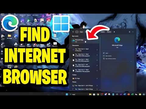 How to Find the Internet Browser on your Windows 10 / 11 PC (Microsoft Edge)