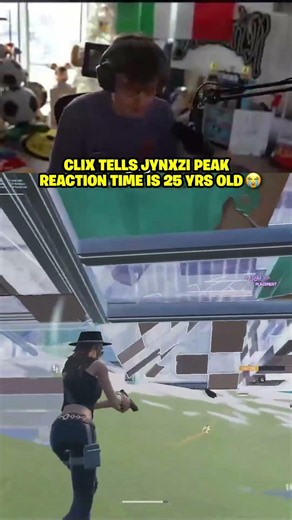 Clix tells Jynxzi peak reaction time is at 25 years old 😭