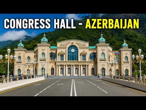 Walking Tour 4k Azerbaijan | The Most Impressive Heyday Aliyev Congress Hall Walking Tour Gabala