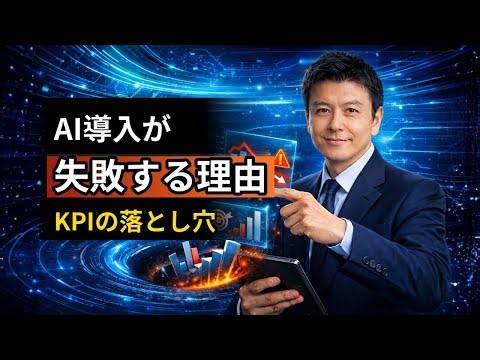 【必見】AIを職場に導入しても成果が出ない本当の理由｜KPIの落とし穴｜二階建てで「導入→顧客価値」へ：利用率で終わらせない。経営に通る指標設計の型（時間換算・先行/遅行・一文で説明）