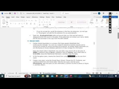 New_Perspectives_Access_2019 | Module_1_End_of_Module_Project_2 | Cardiac_Rehab_Associates